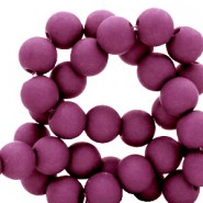 Acrylic beads 4mm Matt Mulberry purple